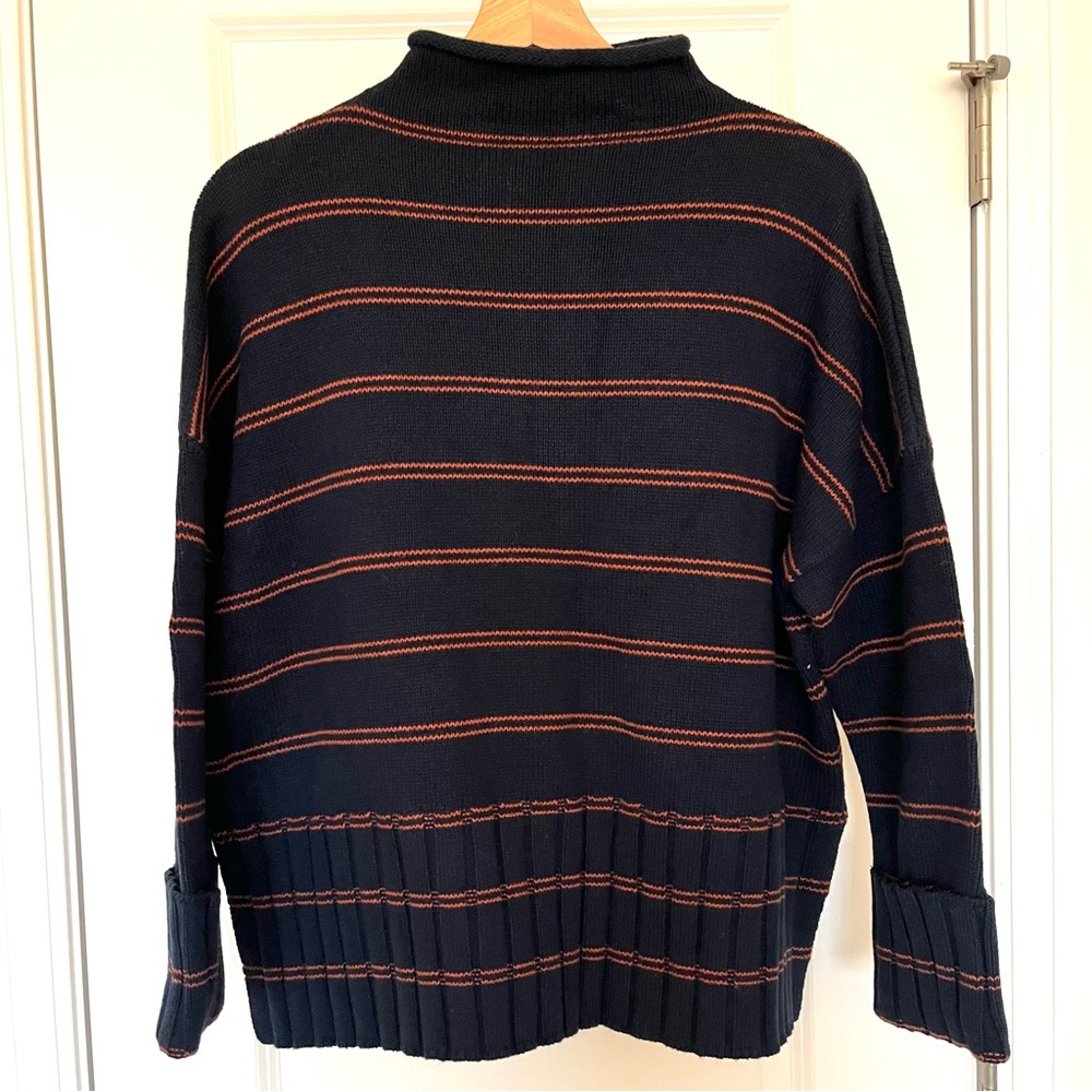 Madewell Striped Glenmoor Mockneck Sweater